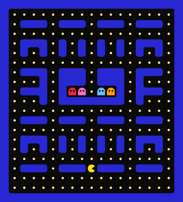 使用 Grid++ 製作的 Pac-Man